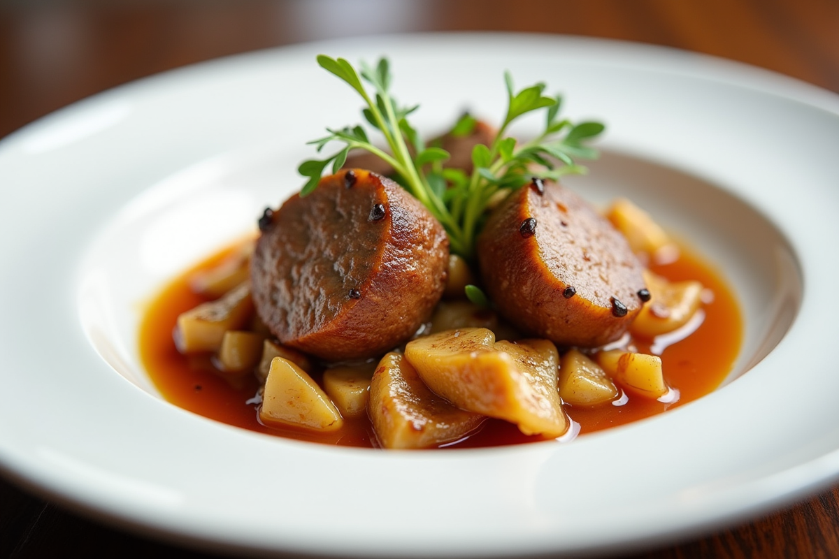 Diots de Savoie présentés sur une assiette moderne et élégante
